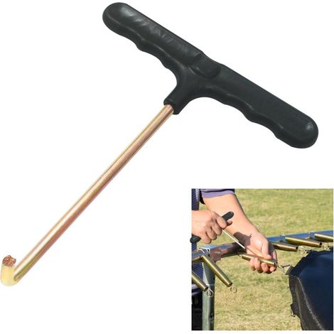 Outil De Traction Pour Ressorts De Trampoline - Design T-Hook Avec Poignée En Plastique - Universel Pour Tous Types De Ressorts - 1 Pièce (1/5)