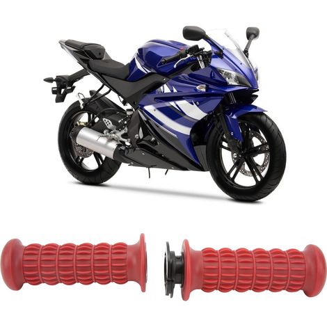 Ein Paar 22-mm-Motorradlenker (Referenz: S016) in Rot. (1/5)