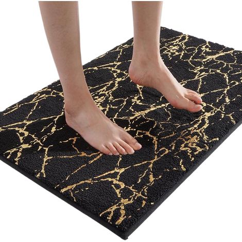 Rutschfeste, waschbare Badematte, weiche, saugfähige Mikrofaser, Badematte für Badezimmer, 40 x 60 cm (1/5)