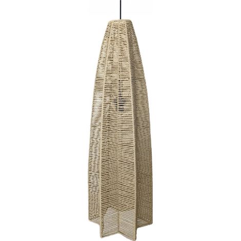 suspension naturelle en corde et métal pour salon élégant - naturel corde tressée beige (1/3)