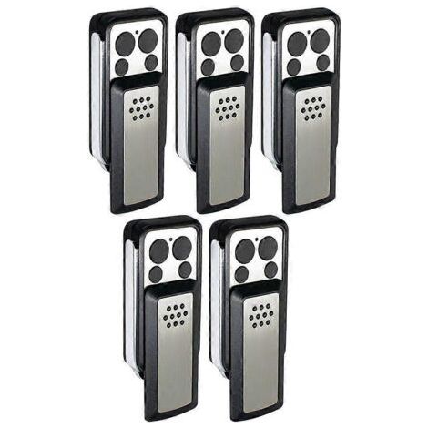 Lot de 5 télécommandes 114253 pour porte de garage/portail, 433,92 MHz, compatibles avec les télécommandes de portail électrique AVIDSEN 104257, 104251 et 114253. (1/5)