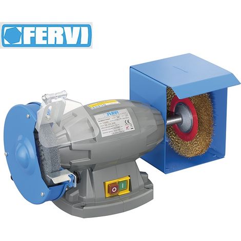 FERVI S510 SMERIGLIATRICE COMBINATA DA BANCO MOLA E SPAZZOLA LEVIGATRICE 230V