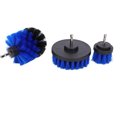 Kit de 3 Brosses de Nettoyage Bleues pour Perceuse - Accessoires Puissance pour Salle de Bain et Douche (1/5)