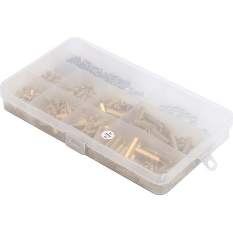 Kit de 300 Entretoises Hexagonales en Laiton M3 pour Montage Carte Mère, avec Vis et Écrous (1/5)
