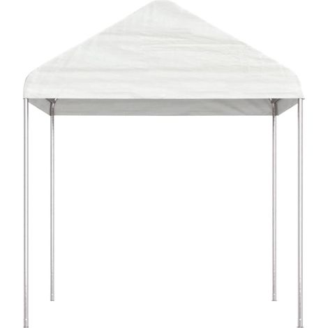 Tonnelle de jardin avec toit blanc 2,28x2,23x2,69 m polyéthylène CFW226703 (1/4)