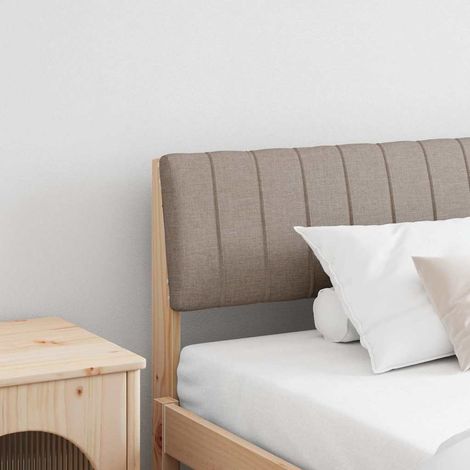 Tête de lit capitonnée-Panneau de lit Taupe 200 cm Pin massif 290073 (1/5)