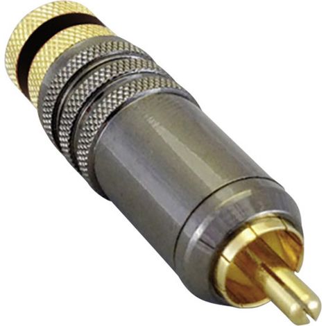 BKL Electronic 0101020 Cinch-Steckverbinder Stecker, gerade Polzahl: 2  Schwarz 1 St.