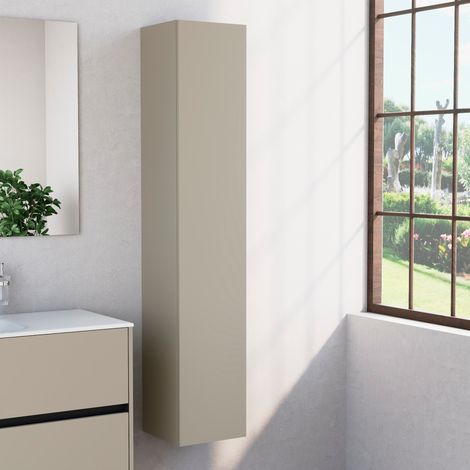 Inda - Colonna bagno con anta DX e 4 ripiani 30x160 cm - Terra di (1/4)