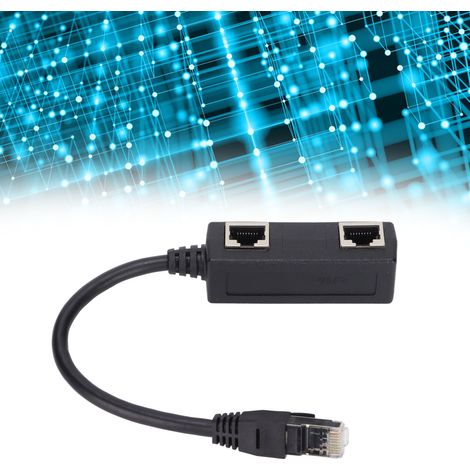 Adaptateur RJ45 1 Mâle vers 2 Femelles pour Réseau Ethernet Bureau Domicile
