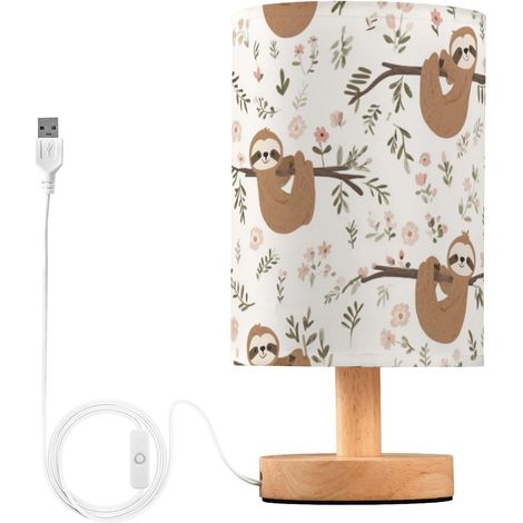 Kcldeci Lampe de chevet motif paresseux mignon pour chambre à (1/5)