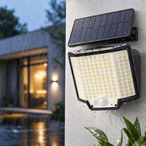 Applique Solaire Extérieure Détecteur de Mouvement 270° Étanche IP65 Éclairage LED Jardin Cour Mode Lumière Automatique (1/4)