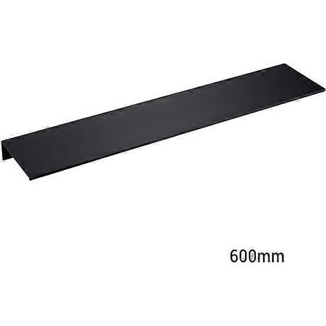 Accessoires de salle de bain muraux en alliage d'aluminium noir et blanc, étagère de rangement pour salle de bain, équipement de douche et chambre, noir 600 (1/5)