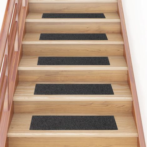 Maison Chic – Lot de 15 tapis d'escalier autocollants 76x20 cm – Tissu aiguilleté antidérapant – Lavables et faciles à installer – Protection contre les glissades (1/9)