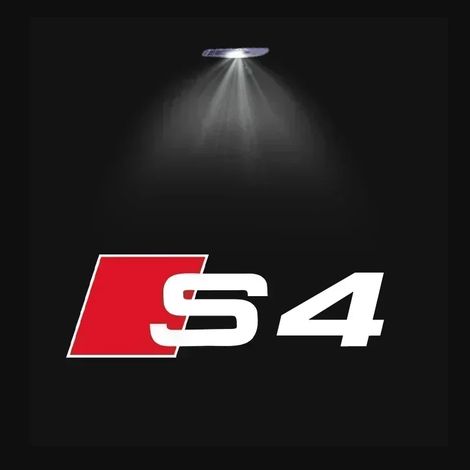 (S4, 2 pièces, convient pour 2 portes) Audi Sline S3 S4 S5 S6 S7 RS Quattro Q7 Q5 Q3 A4 B8 8P A3 A6 C7 A5 A6 A8 Projecteur de logo lumineux de bienvenue à LED pour portières de voiture (1/4)