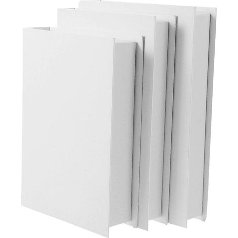 Ensemble de 3 faux livres blancs décoratifs pour la maison et la chambre témoin (1/5)