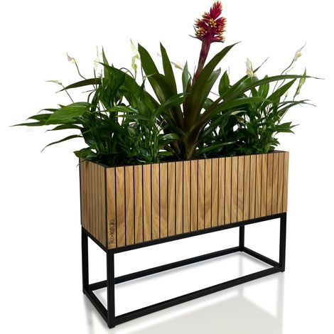 Soporte para flores FIORINO tipo loft, lamas, 62x22x40 cm (1/5)
