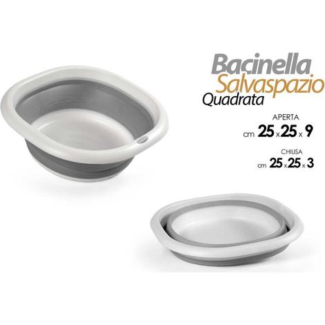 Bacinella Salvaspazio Richiudibile Quadrata 25 x 25 x 9 cm (1/2)