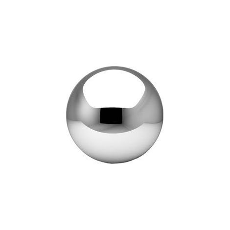 Grande boule décorative en acier inoxydable pour jardin. terrasse ou couloir. 150 mm. argenté (1/5)