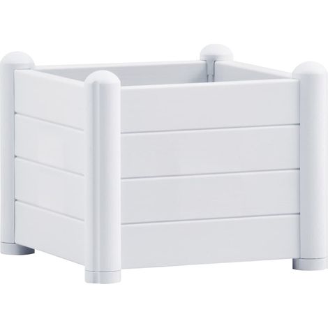 Hochbeet Garten PP Weiß 43x43x35 cm