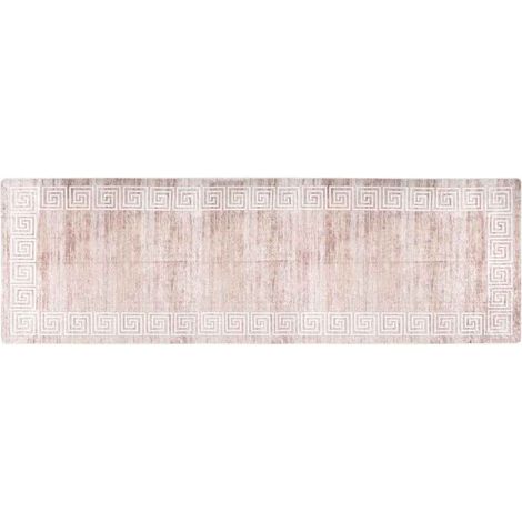 Maison Exclusive - Teppich Waschbar 80x300 cm Beige (1/5)