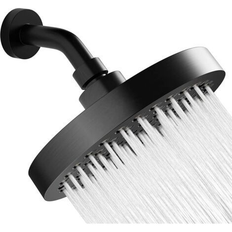 6-inch-anti-hose shower head, high pressure fixed shower head, cheap rain shower, water saving, shower, 1/2 inch, black, black, black, black, black, black, black, black, black (1/5)