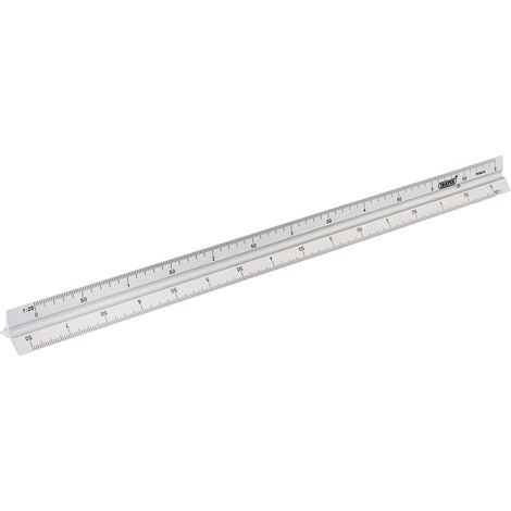 Draper Aluminium Triangle Scale Rule (300mm) (17686) (1/5)