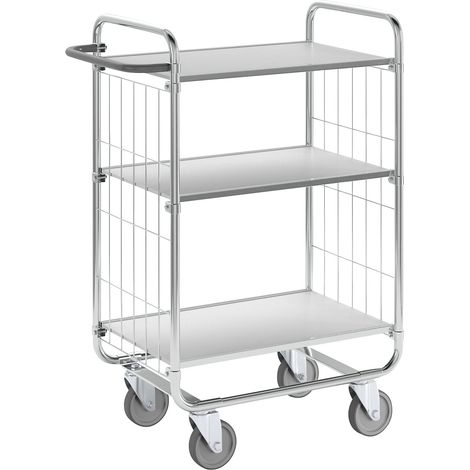 Kongamek, Chariot à tablettes galvanisé, 3 plateaux, L x l x h (1/5)