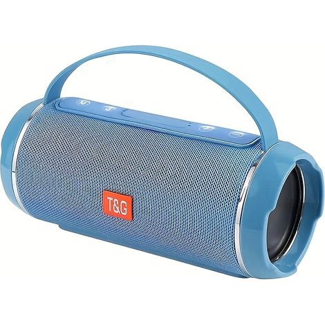 Enceinte Portable Sans Fil – Bluetooth 5.3, USB/TF/FM. Batterie 1200mAh, Charge Type-C. Modèle (Bleu Saphir). (1/5)