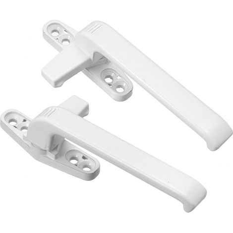 2 pièces fenêtre Schärpe Riegel Schloss Zinklegierung Gewalt Deckel droit liens main blanc DE de (1/4)