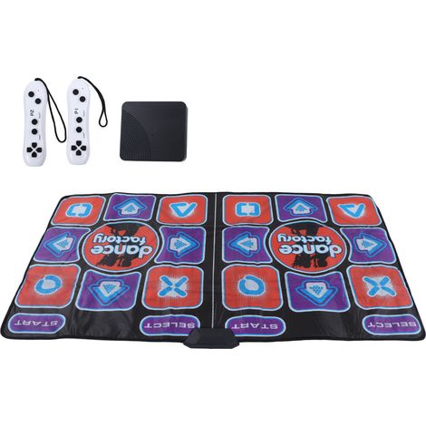 Tapis de danse électronique pliable et double pour jeux musicaux, idéal pour l'éveil et l'apprentissage précoce, avec câble AV intégré. (1/5)