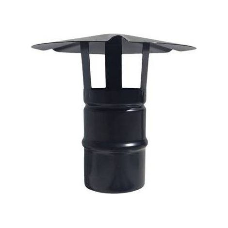 CAPPELLO CINESE INOX304 PER CANNE FUMARIE A PELLET NERO Misura: Diam. 80