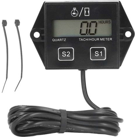 Tachymètre de moto avec écran LCD, compteur horaire pour moteur à essence 2/4 temps, universel pour camionnettes (1/4)