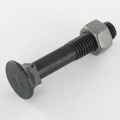Boulon de charrue TFCC tête fraisée collet carré M12X35 Classe 12.9 Acier brut-25 pièces