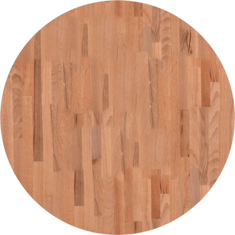 Tischplatte Ø80x1,5 cm Rund Massivholz Buche vidaXL