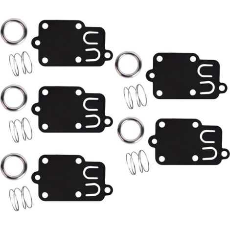 Lot de 5, kit de joints de diaphragme de carburateur pour moteurs Briggs & Stratton 2 ch à 5 ch 270026 272538 272538S 272637 4157 4168 5021 5021K 690766 221377 capuchon de ressort (1/4)