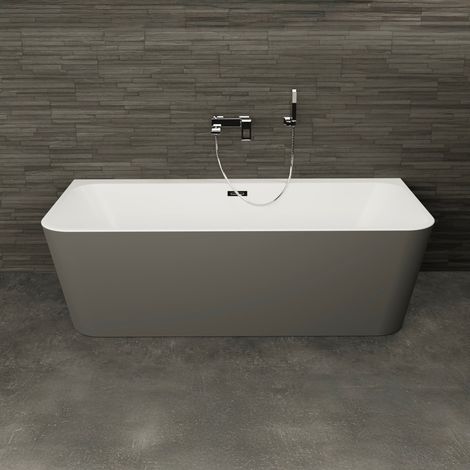 Baignoire Ilot Mint 180 grise 180 x81 x57 cm, by SPALINA