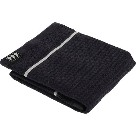 Asciugamano ospite 30x50 cm 100% cotone a nido d ape - nero - Tendance (1/2)