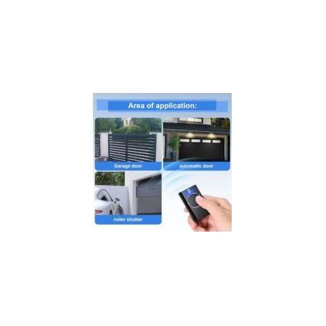 Control remoto transmisor para puerta de garaje de 3 piezas y 868 MHz, control remoto de 4 canales compatible con XT4 868 SLH LR, XT4 868 SLH, XT2 868 SLH LR, XT2 868 SLH (Negro) (1/4)