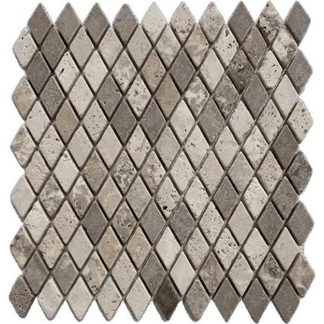 Mosaico - ALBEDO PIERRE - Rombo Invecchiato - 30,5 x 32,5 cm - Pietra Naturale - Tre Colori