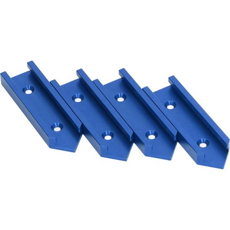 Lot de 4 connecteurs en T en alliage d'aluminium, longueur 100 mm, largeur 30 mm, universels pour le travail du bois, bleus. (1/5)