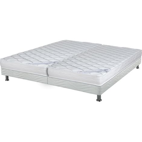 Matelas Marly + sommier tapissier Omega - 2x90x190 - Mousse - Hauteur 15 cm (1/5)