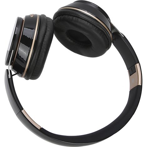 Casque stéréo sans fil Bluetooth 5.0 avec microphone intégré, idéal pour les jeux vidéo (noir) (1/5)