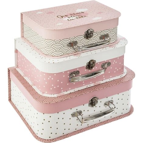Set di 3 valigie con chiusura a scatto (1/5)