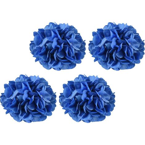 Set mit 4 Seil-Gardinenhaltern mit eleganten künstlichen Blumen zur Heimdekoration