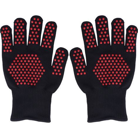 Heat-resistant gloves, 25cm finger separation, heat-resistant mittens, cooking tool for barbecue welding (1/5)