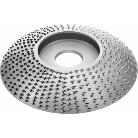 Meule à Bois Meule en Carbure de Tungstène Disque de Meuleuse de Roue Sculpture d'un Disque Abrasif pour 5/8 Pouces Outil de Fixation de Meuleuse d'Angle de Polissage de Sculpture de Ponçage (Argent) (1/4)