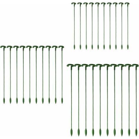 Lot de 30 tuteurs pour plantes de jardin, tiges simples, tuteurs pour fleurs, orchidée, pivoine, lys, rose (1/4)