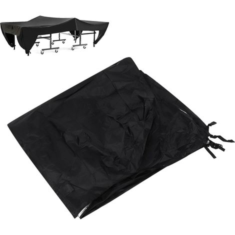 Housse de table de ping-pong extérieure imperméable et anti-poussière, noire, 280 x 153 x 73 cm (1/5)