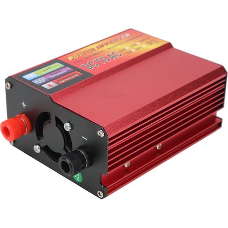 Onduleur intelligent portable 500 W, onde sinusoïdale corrigée, protections multiples, conversion DC 12 V vers AC 110 V, avec port de chargement USB (1/5)