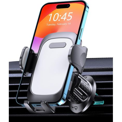 Car Phone Holder, [Stable Hook & Firm Grip] 360° Rotating Air Vent Car Phone Holder, One Release Button, Car Phone Holder for 4" to 7" Smartphones (1/5)